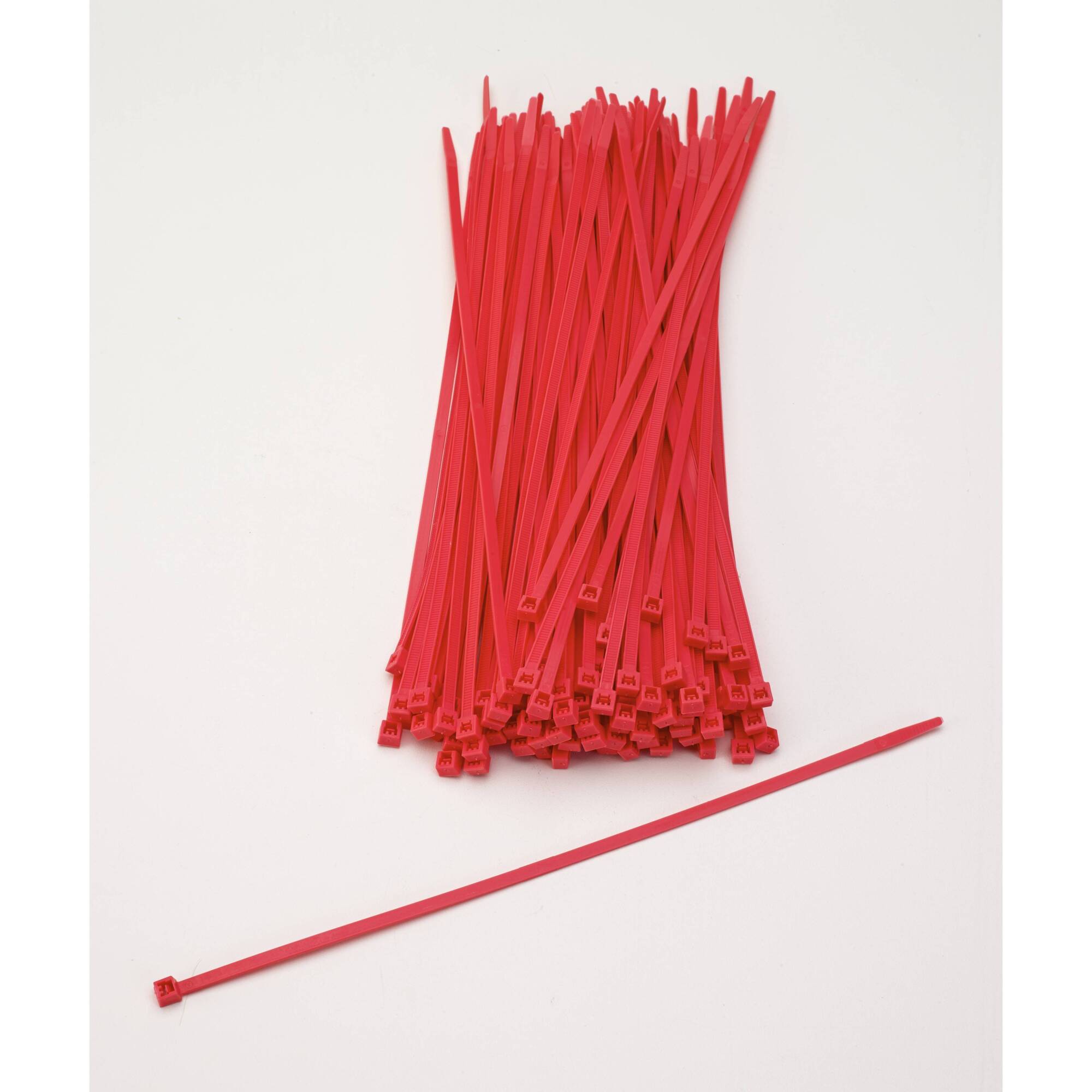 Mutual Industries 14970-179-11 11" Locking Ties Neon Red 100/bg
